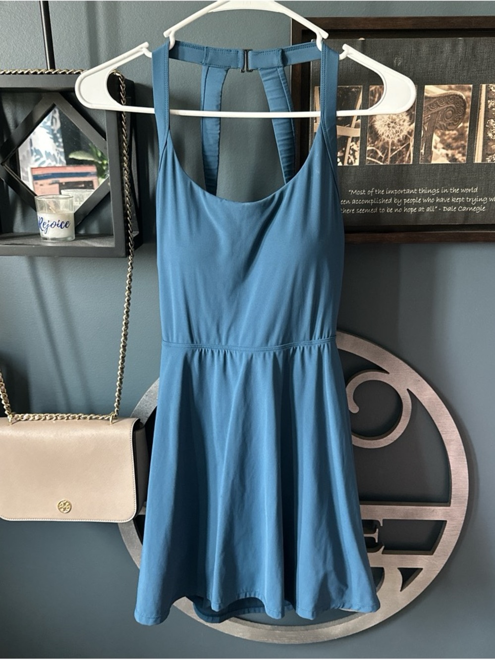 Alala Blue Racerback Fit-and-Flare Dress